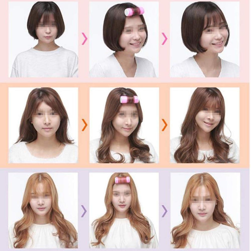 Hair Curlers Rollers USB Portable Hair Roller Bangs Curling Hair Styling Tool Mini Electric Hair Curler(pink)