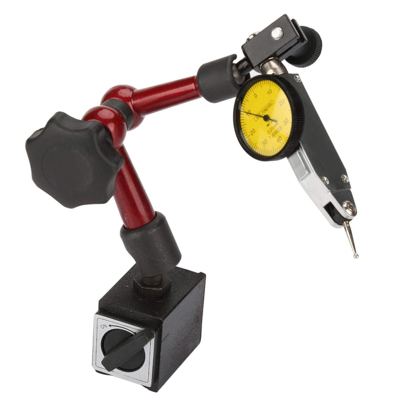 AUNMAS Dial Indicator Magnetic Base Holder Kit, Strong On/Off Switch Magnet Stand with Fine Adjustment and Flexible Arm for Lever Test Indicator