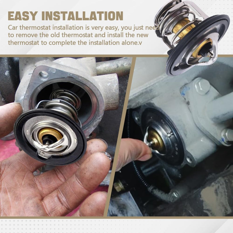 Car Thermostat, High Performance Thermostat, Automotive Replacement Engine Thermostats, Auto Engine Coolant Thermostat Compatible with Honda Civic CRV CRZ, Replaces #19301-PAA-306, 19301-PLC-315