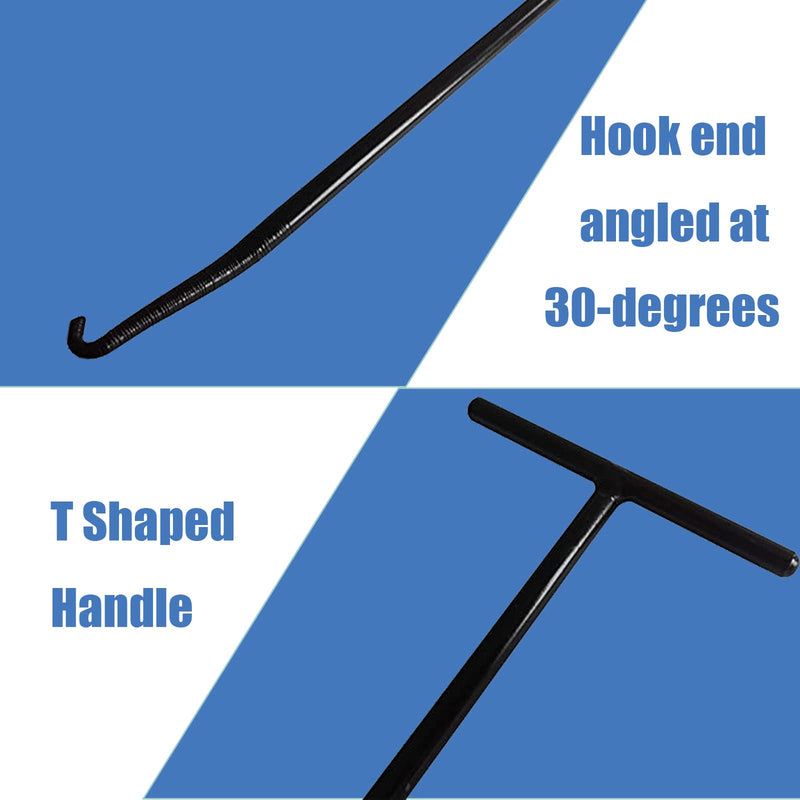 10 In/25 cm Exhaust Spring Puller Tool, Motorcycle Exhaust Spring Hook T Handle Spring Puller Removal Tool Pipe Spring Puller for Motorcycle Muffler Snowmobile ATV Dirt Bike 10in Exhaust Spring Puller