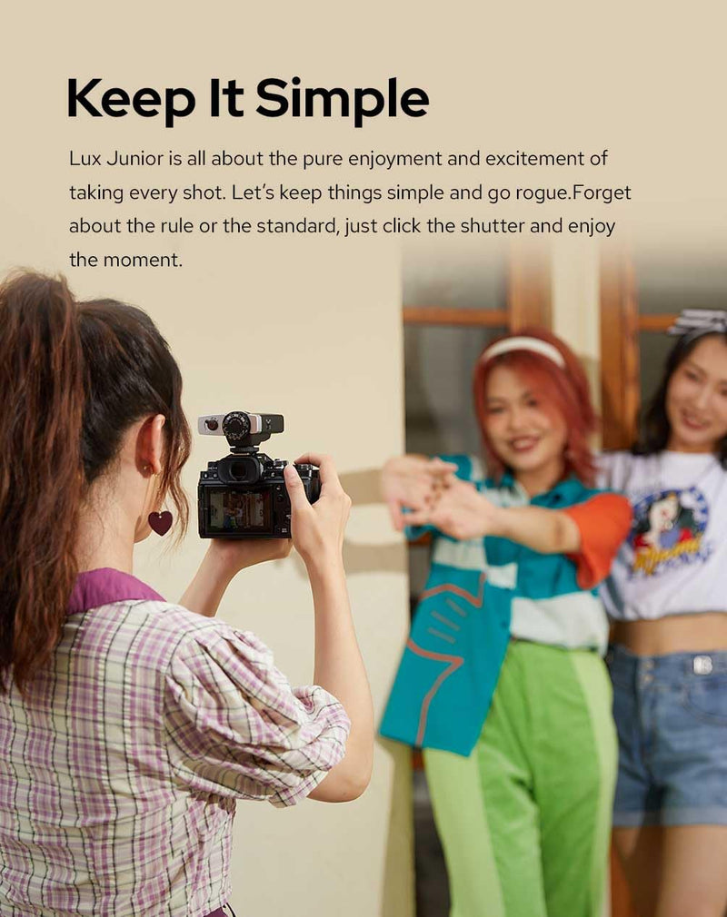 GODOX Lux Junior Speedlite Retro Camera Flash, GN12, 6000K CCT A/M Flash Mode, 28mm Focal Length Compatible with Canon Nikon Sony Fujufilm Digital Film Cameras