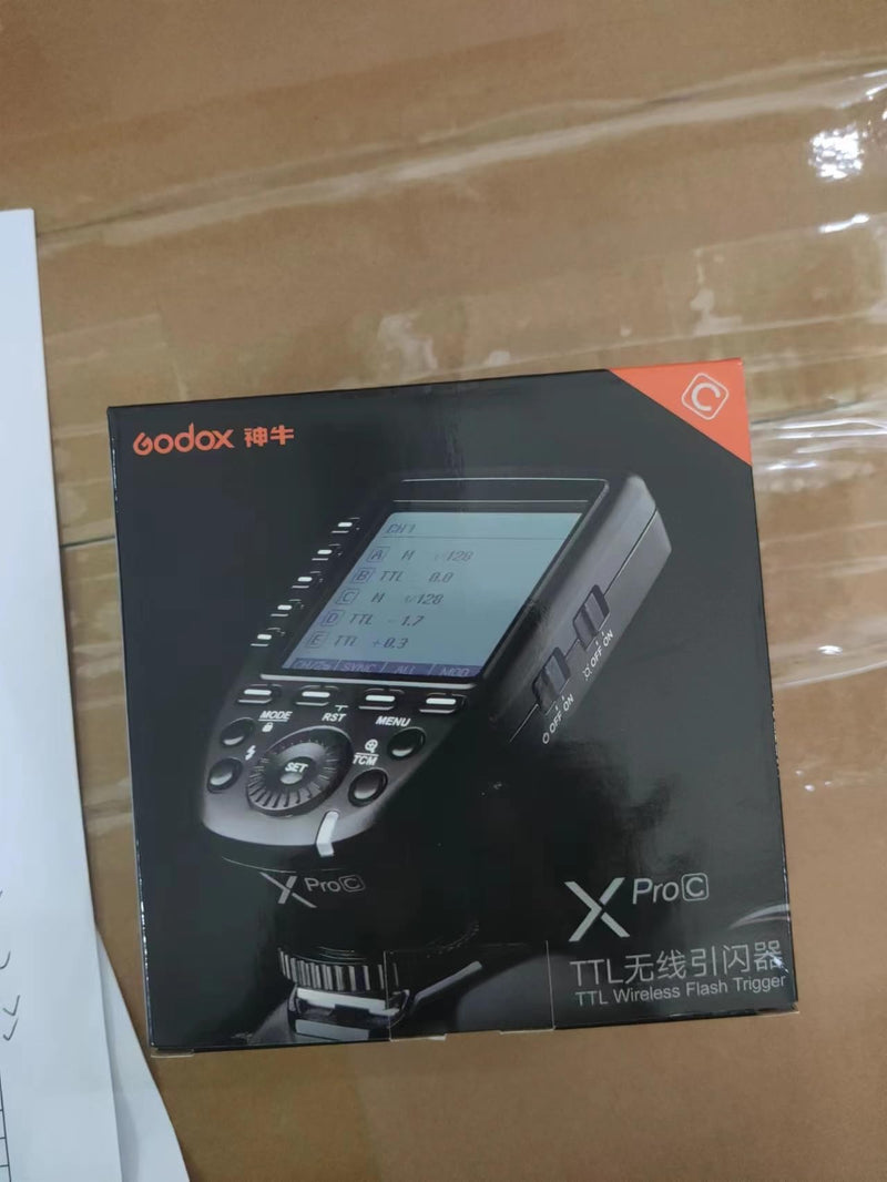 GODOX Xpro-C TTL Flash Trigger 1/8000s HSS Trigger Transmitter for 2.4G X Wireless System,5 Dedicated Group Buttons