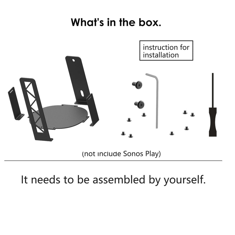 Bicycle Speaker Mount for Sonos Play Portable (Black) black