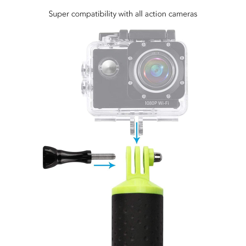 [AUSTRALIA] - WOLFANG Action Camera Floating Hand Grip Camera Handle Waterproof Monopod Hand Grip Float Stick Selfie Floating for Action Camera Sports Camera
