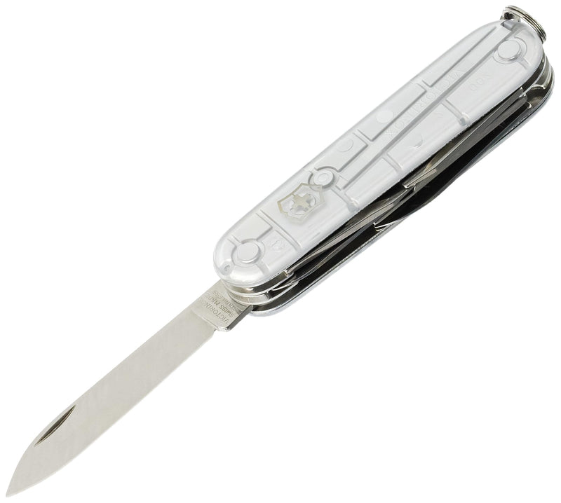Victorinox Climber Swiss Army Knife, 14-Function Pocket Knife, Silver | Swiss-made pocket knife, durable construction, multifunction tool, camping and everyday use Silver Tech