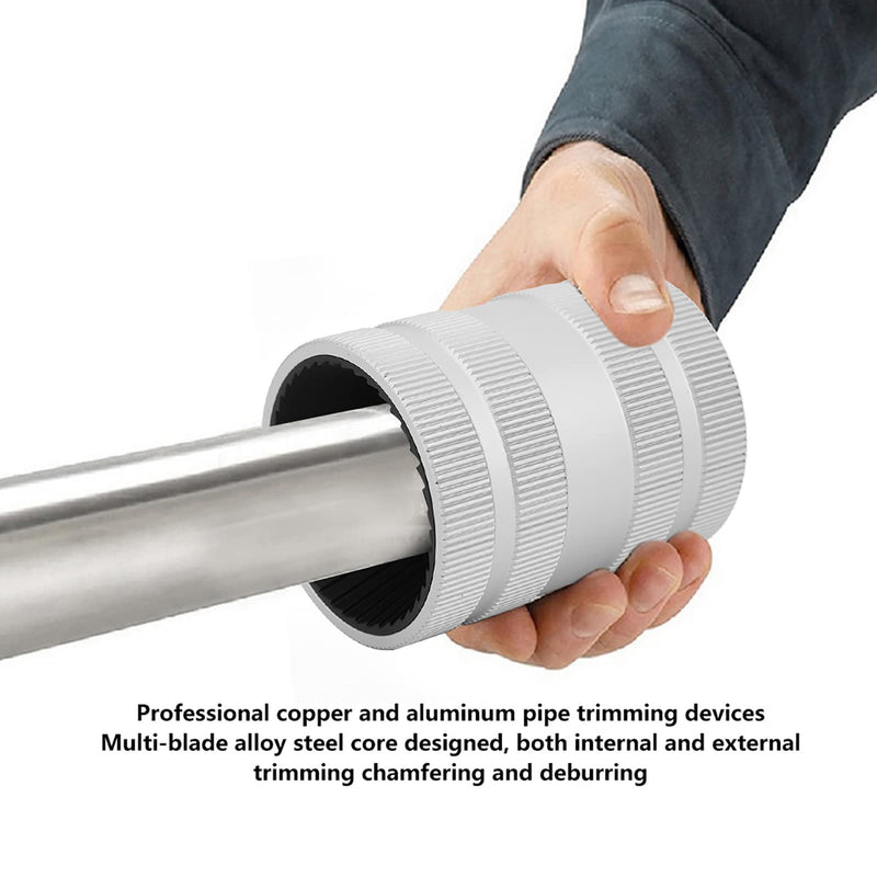 Watris Veiyi Pipe Reamer, 5/16 Inch to 2-1/8 Inch Copper Pipe Deburring Tool, Stainless Steel Tube Deburr Chamfer Tool for Hard Pipes