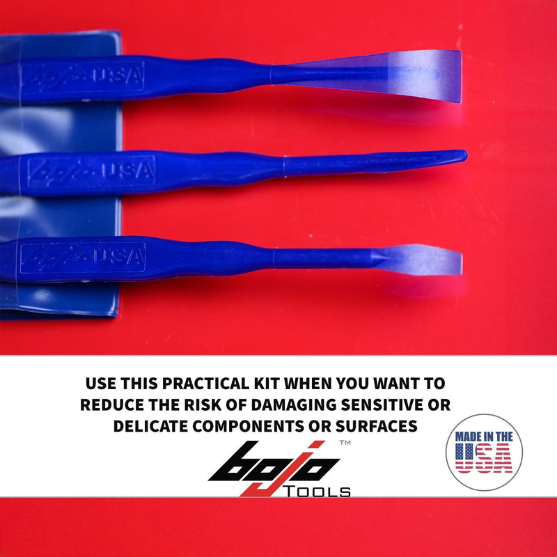 Bojo Tools - 3-Piece Plastic Sealant Smoothing Tool Kit in Pouch - Medium Duty 5-PACK