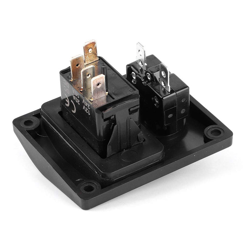 Switch Panel Connect Cable, Qiilu Bilge Pump Switch, 3-Way Bilge Pump Switch Panel Auto/Off/Manual 12V 24V with LED Indicator Built-In 15A Circuit Breaker