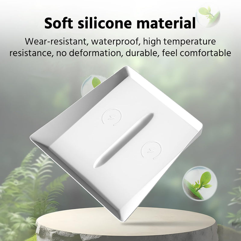 for Tesla Model 3 2024 2025 and model y Juniper Accessory Set: 3-Piece White Silicone Console Mat, Screen & Mirror Frame Protectors (Waterproof, Anti-Slip)(3 PCS White) 2024 2025 model 3 and model y Juniper
