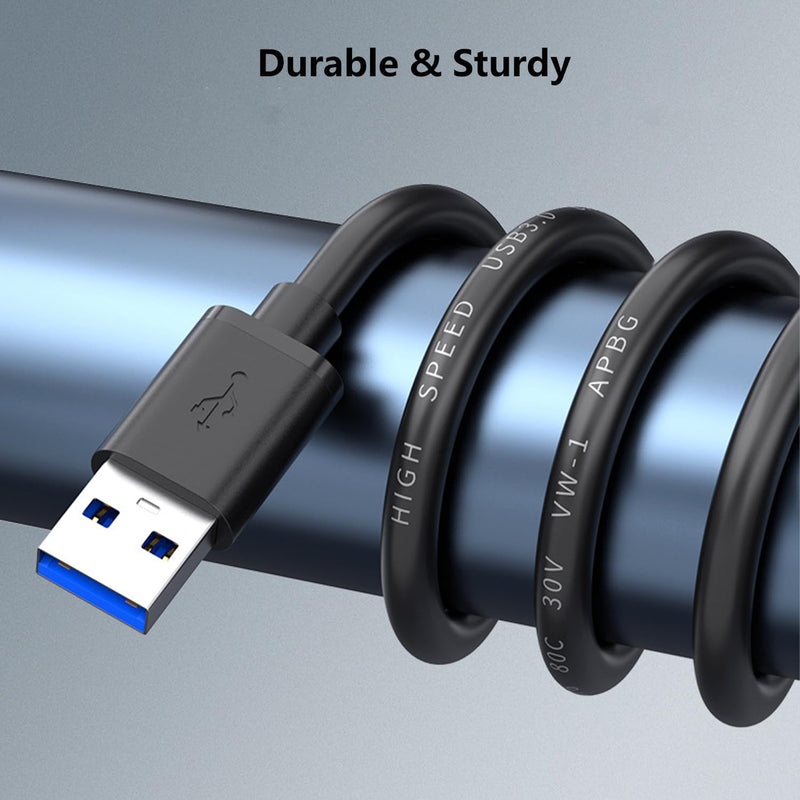 USB 3.0 A to A Male Cable, USB Male to Male Double End Cord 3.3ft Compatible with Hard Drive Enclosures, DVD Player, Laptop Cooling Fan/Pad, Printer, Camera and More