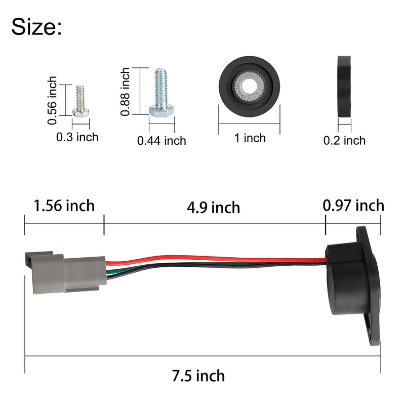 Golf Cart IQ Speed Sensor Deluxe Set Increased Stability & Speed for 48V Electric Golf Cart Club Car DS/Onward/Tempo/Precedent ADC