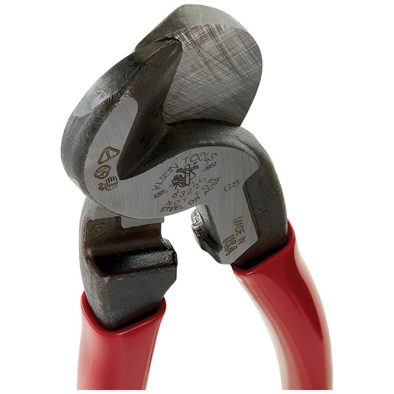 Klein Tools 63225 Cable Cutter, Made in USA, 9-Inch High Leverage Cutter for Aluminum, Copper and Communication Cable Standard Cutter
