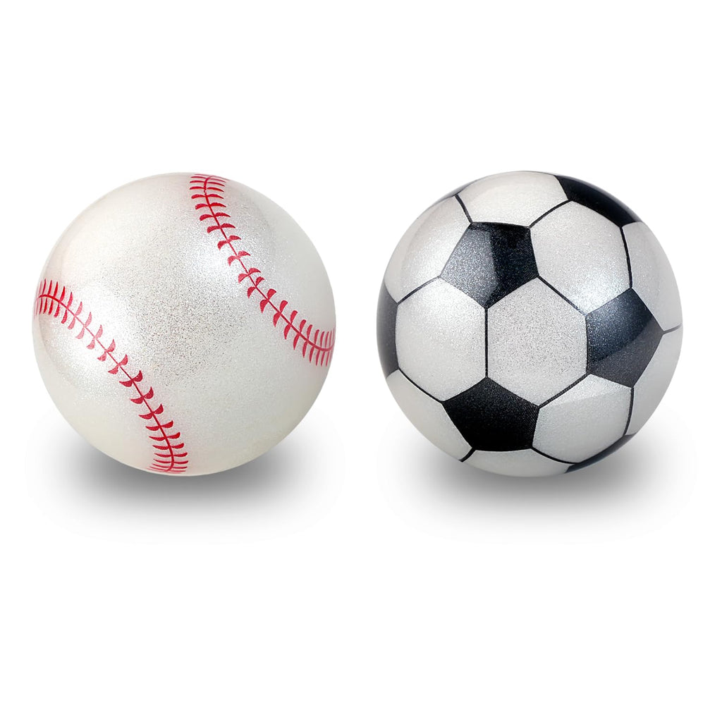 Perixx PERIPRO-303X2F 1.34 Inches Sports Trackball 2 pcs Pack - Fun Novelty Baseball and Soccer Design - Compatible for M570, M575, PERIMICE-517/520/717/720, and Other 1.34inches Trackball Mouse Baseball & Soccer