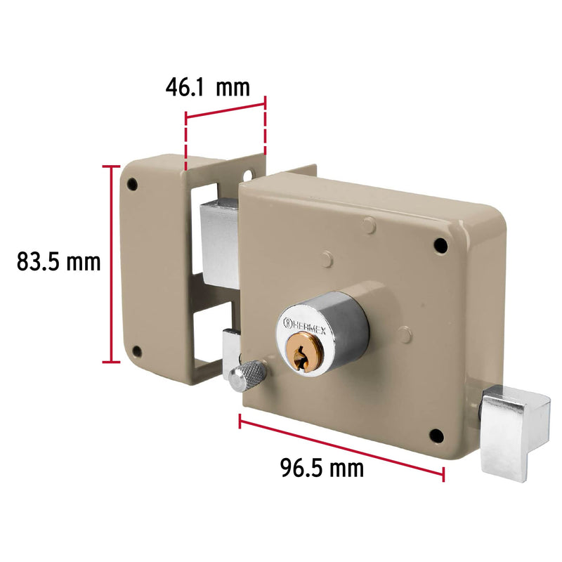 Truper 43582 / CS-70IB - Deadbolt, Left Rim Door Lock Set