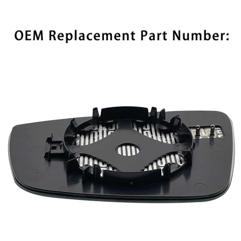 Passenger Side Mirror Lower Glass Replacement For 2011 2012 2013 2014 2015 2016 2017 2018 Volkswagen VW Passat Jetta Beetle - For Volkswagen VW Passat Jetta Side Mirror Glass With Rear Holder Right (Passenger Side)