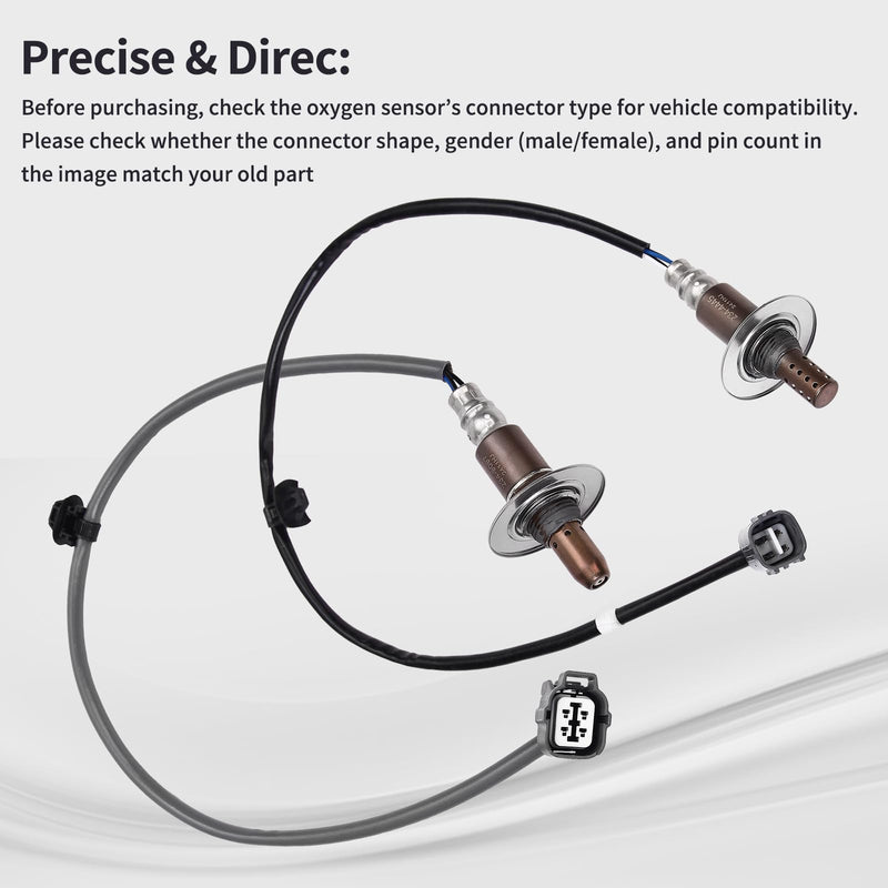 O2 Oxygen Sensor Upstream and Downstream Fits for Subaru Outback Legacy H4 2.5L 2010 2011 2012 Replace 234-9097 234-4445 2PCS