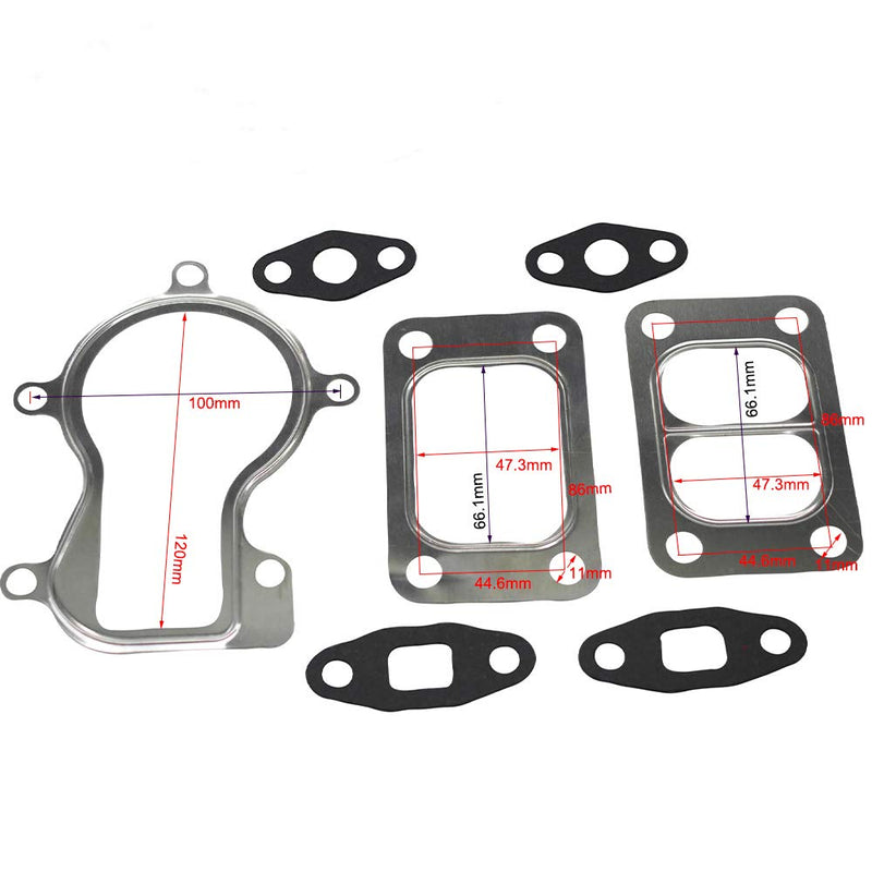 HX35 HX35W Turbo Charger Stainless Steel Gasket kit Compatible with Holset Garrett Fit for 3592766 3538881 4050036 35392726 Dodge Cummins Truck 6BTAA HE351CW HE351 HE341 HIC HY35 HX40 HX40W HIC T3 T4