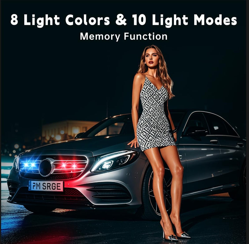 4PCS Wireless LED Strobe Lights with Remote Control,8 Colors Waterproof Anti-Collision USB Charing Led Warning Light, High Brightness Wireless LED Lights for Car Drone Truck Motorcycle Aircraft Bike 4