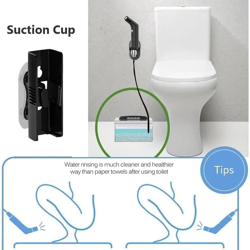 Portable Electric Bidet, Portable B-idet for Travel Rechargeable with 2.3L Water Tank, Mini Handheld High Pressure B-idet Sprayer P-ortable for Bathroom, RV Car Camping 2.3l Electric Bidet Single