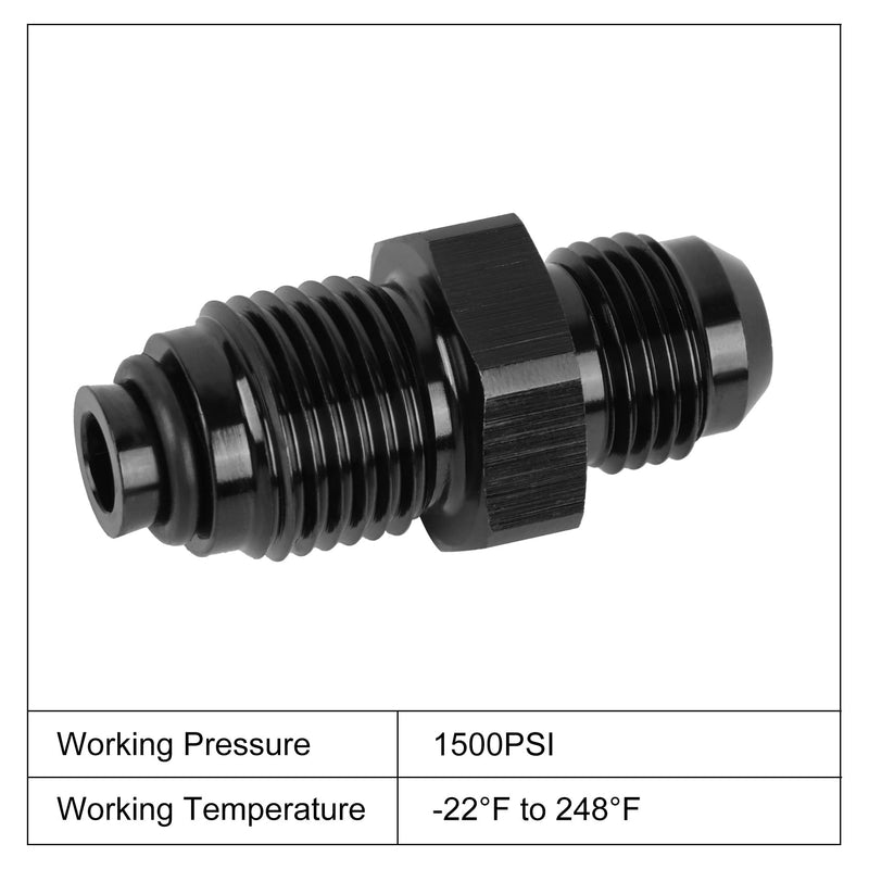 EVIL ENERGY 6AN Male Flare to M16x1.5 O Ring Seal Power Steering Adapter Fitting Connector Aluminum Black 6AN to M16x1.5 1