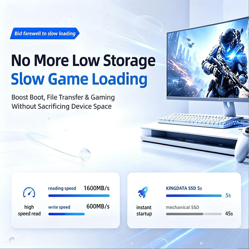 M.2 2242 SSD 128GB 3D NAND TLC PCIe 3.0x4 NVMe 22x42mm | Internal Solid State Drive Compatible with Desktop PC Laptop Read up to 1600MB/s