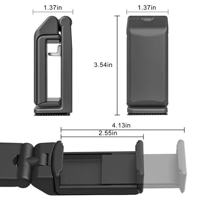 Portable Airplane Phone Holder - Foldable, Adjustable & Rotatable Travel Stand for Desk, Flight, Train Seat & Selfie, Compact Universal Seat Bracket