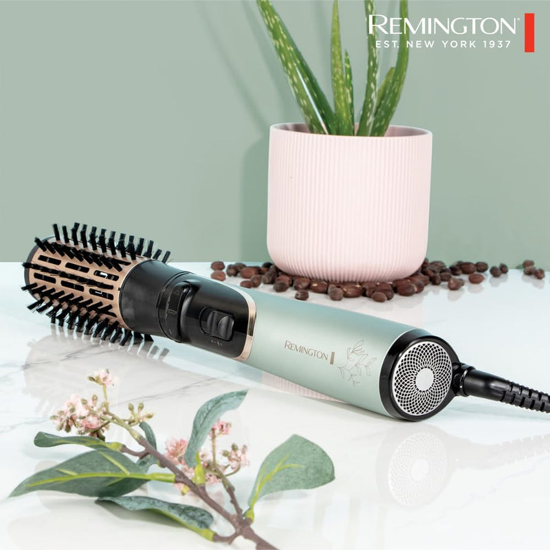 Remington Hot Air Styler, Botanicals Rotating Hot Brush, Round Brush and Paddle Attachment, Micro-Conditioner Infused Bristles, for Long, Mid and Short Hair, Ionic Hairdryer, 3in1 Airstyler