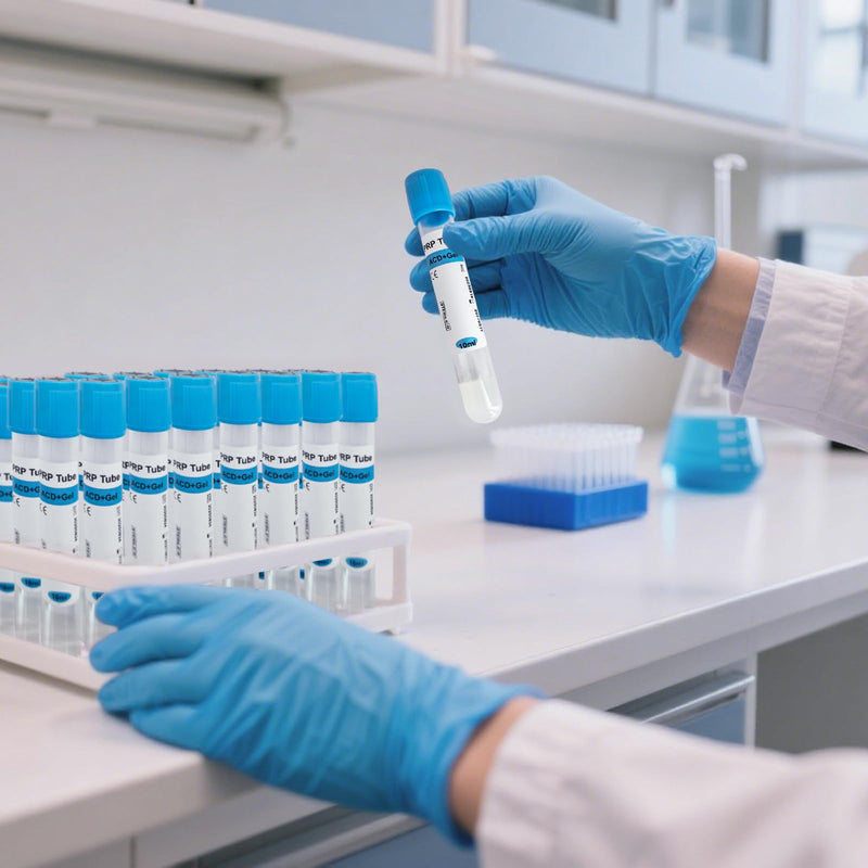 10mL PRP Processing Tubes with ACD & Separation Gel, 10 Pack | Individually wrapped tubes designed for laboratory sample preparation and separation workflows.
