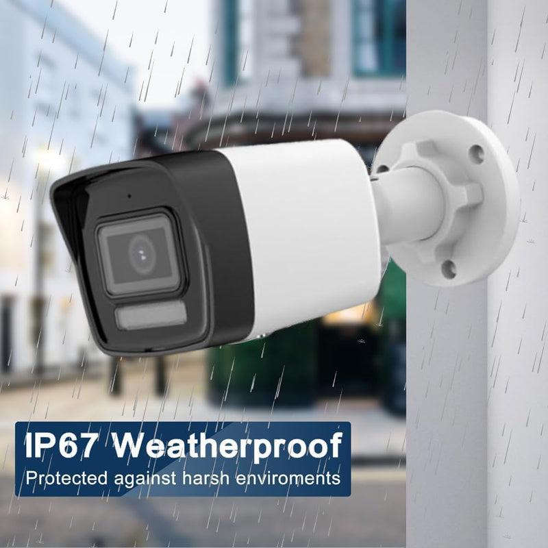 DS-2CD1083G2-LIUF 4K 8MP Smart Hybrid Light IP Bullet PoE Camera, 2.8mm, H.265+ IP67, Human and Vehicle Detection, Built-in Microphone, Long Range DS-2CD1083G2-LIUF