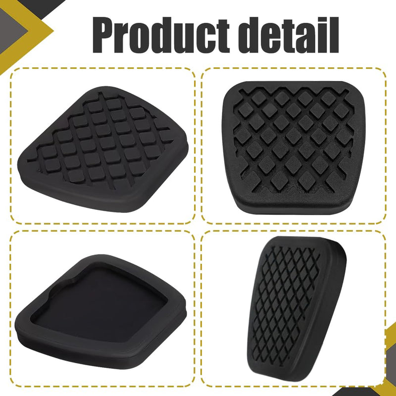 2PCS Rubber Brake Clutch Pedal Pad Cover, Car Pedal Covers, Non-Slip Break Pedal Covers Replacement 46545-SA5-000 46545SA5000, Car Rubber Clutch Cover Pads Compatible with Accord Civic CRX CRV