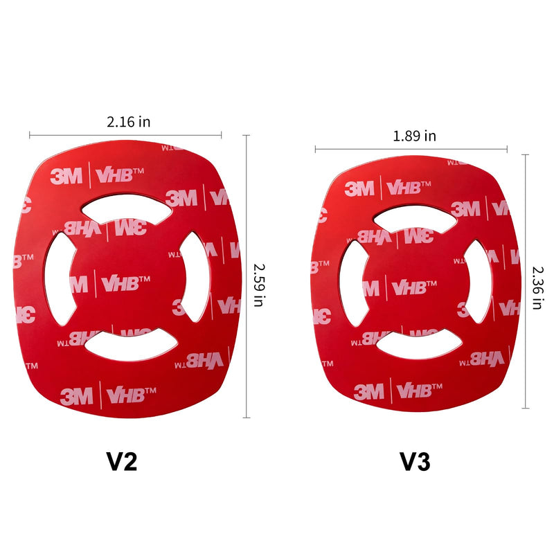 Replacement Adhesive Compatible with Quad Lock, Double-Sided Stickers (v3(2pack)) v3(2pack)