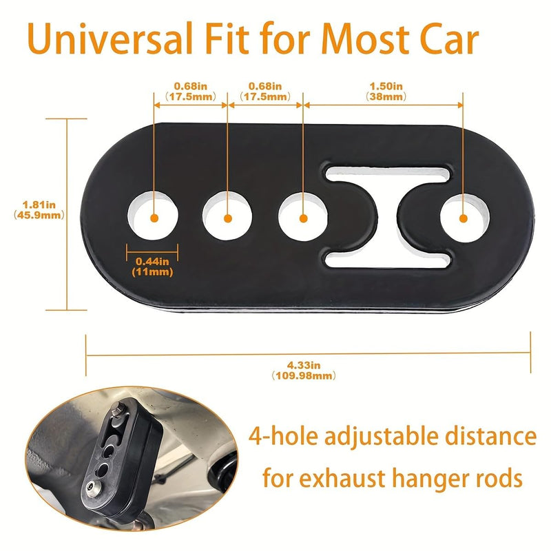 Exhaust Hanger and Rubber Bracket Separation Exhaust Pliers and 4 Hole Exhaust Hanger Rubber Kit, Universal Exhaust Insulators Muffler Hangers Removal Tool