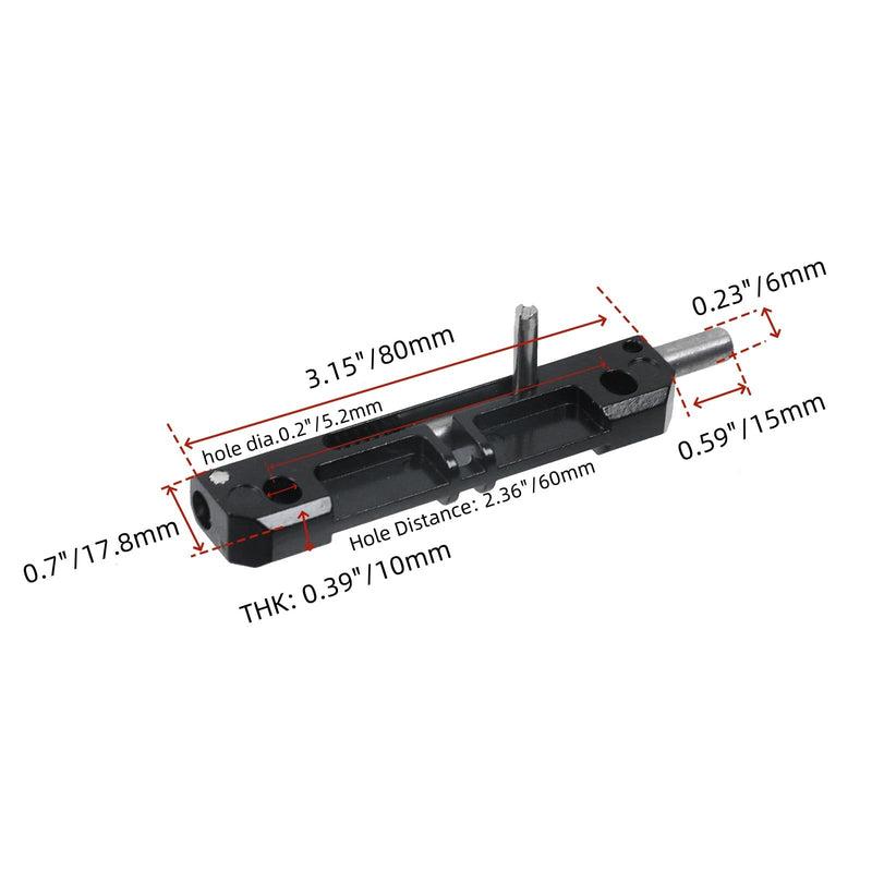 8 Pcs Right Spring Loaded Latch Zinc Alloy Spring Loaded Barrel Bolt Latch Normally Locked Flush Bolt for Industrial Device Door Equipment Doors, Black Right latch style two