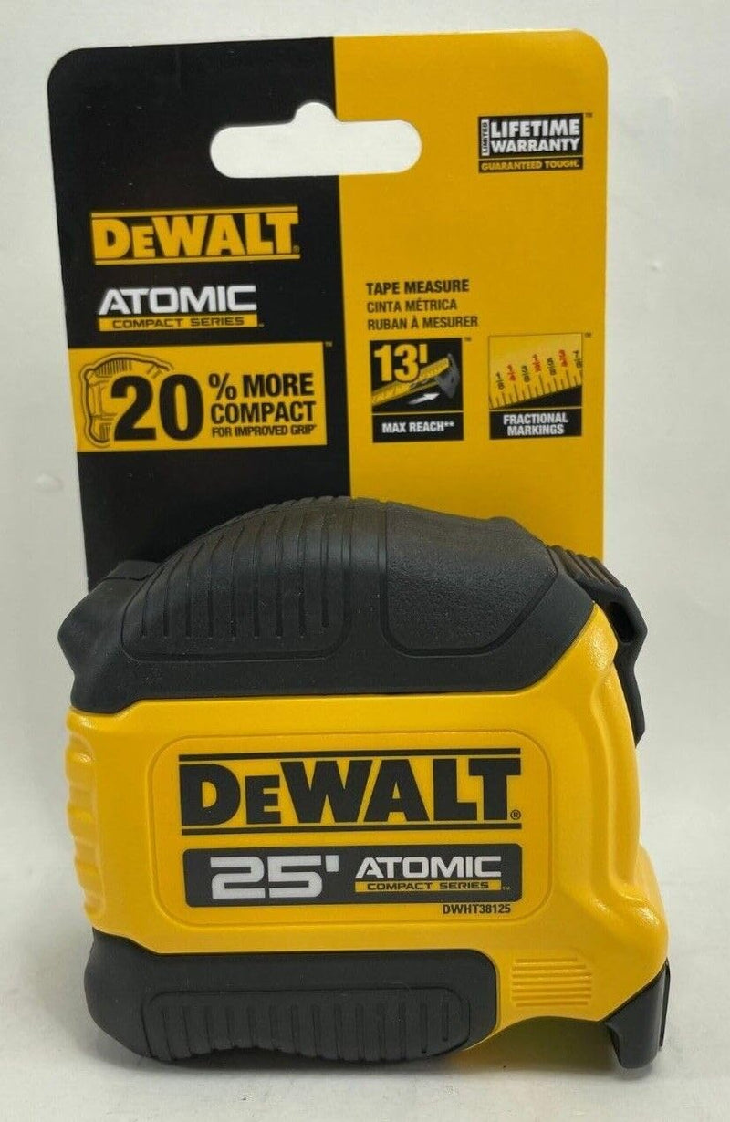 DEWALT Atomic Compact Series 25 ft. Tape Measure (DWHT38125S) 7.6 m