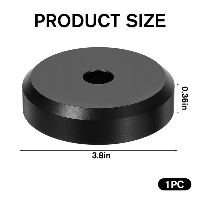 45 RMP Vinyl Record Adapter 45 RPM Adapter Aluminum Solid Aluminum Dome 45-Adapters for Record Player (Black)