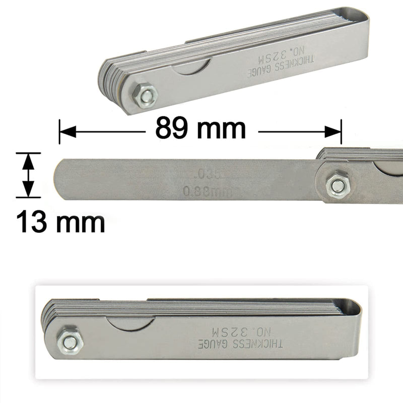 Universal Spark Plug Gap Tool Compatible with Most 10mm 12mm 14mm 16mm Spark Plugs Red - 1 Set with Feeler Gauge