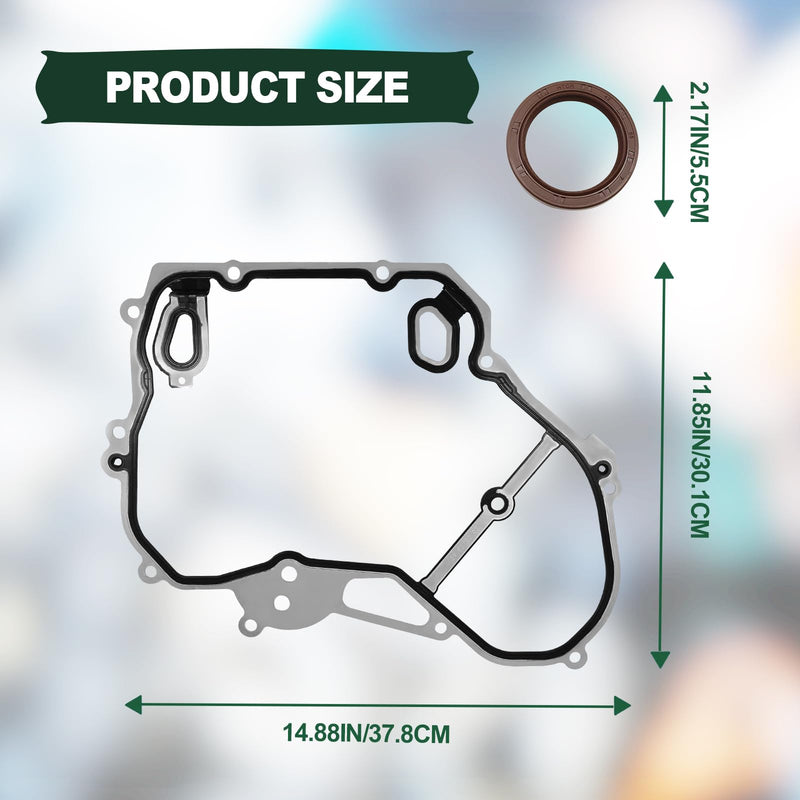Timing Cover Gasket Set Replace# 24435052 TCS46079 Compatible with 2002-2016 GMC Terrain, Chevy Equinox Malibu Cobalt HHR, Buick Regal Fit for 2.0L 2.2L 2.4L Engines, Timing Chain Gasket