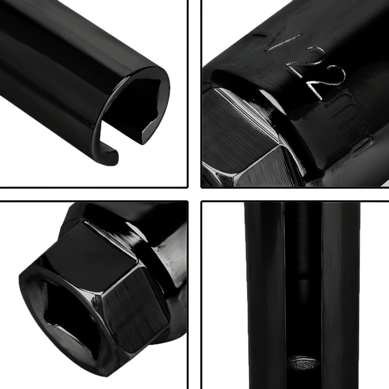BELOMI Oxygen Sensor Socket with Side Wire Cutout, 3/8 Inch Drive x 0.39 Inch (12mm) 6-Point fits All Vehicle O2 Removal and Installation, 65 Mn Steel Universal Puller Oxygen Sensor Socket (Large) Big