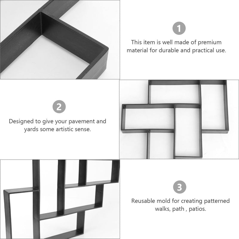 DOITOOL Rectangular Garden Paving Mold 19.76X15.86X1.57In Reusable Concrete Brick Mold for DIY Outdoor Path Walkway Patio Floor Tile