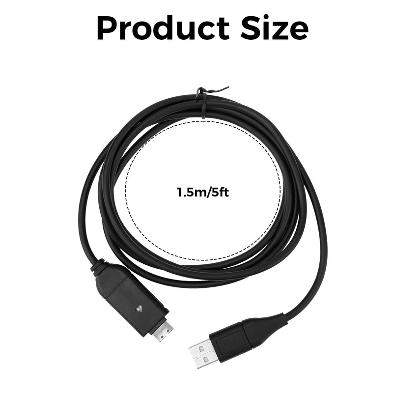 USB Cable Suitable for Samsung Camera Charger SUC-3 SUC-5 SUC-7 | 5ft PVC and Copper Wire USB Data Transfer Charging Cord Compatible with SL600 SL605 TL205 TL210 TL220 L200 & More