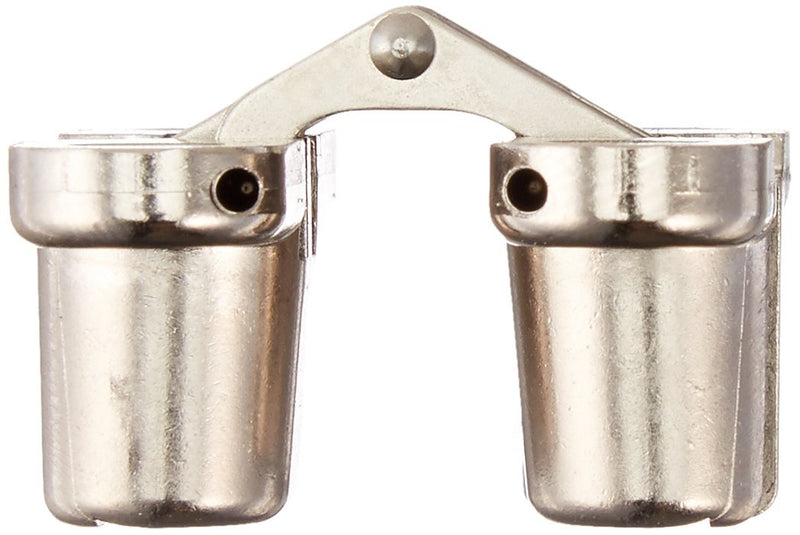 SOSS 203 Zinc Invisible Hinge with Holes for Wood or Metal Applications, Mortise Mounting, Satin Nickel Exterior Finish (Pack of 2) #6 X 1 inches