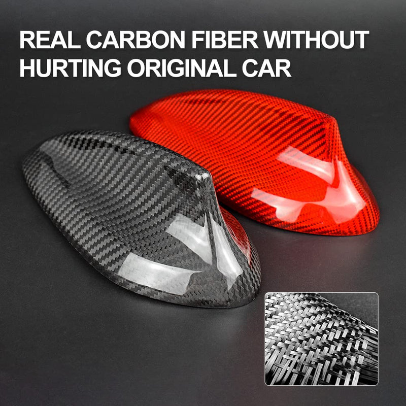 AIRSPEED Carbon Fiber Car Shark Fin Antenna Cover Radio Signal Base Sticker for BMW F22 F87 M2 F30 F35 F80 M3 G20 F32 F36 F82 M4 G30 G38 F90 M5 G11 G12 Accessories (Black) for F30 F32 F22 M3 M4 M5 Black