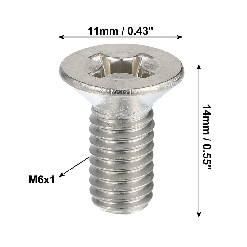 X AUTOHAUX 24pcs Stainless Steel Brake Disc Rotor Screws Front Rear Retaining Hardware Bolts Kit 93600-06014-0H 51741440 for Honda Accord Civic CRV 24