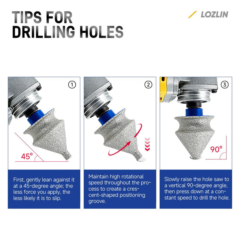 4-in-1 Diamond Chamfer Bit for Angle Grinder, Diamond Beveling Grinding Head for Chamfering, Hole Enlarging, Polishing, Arc Trimming, Fit for Granite, Marble, Tile, Ceramic, Stone, 5/8"-11 Thread