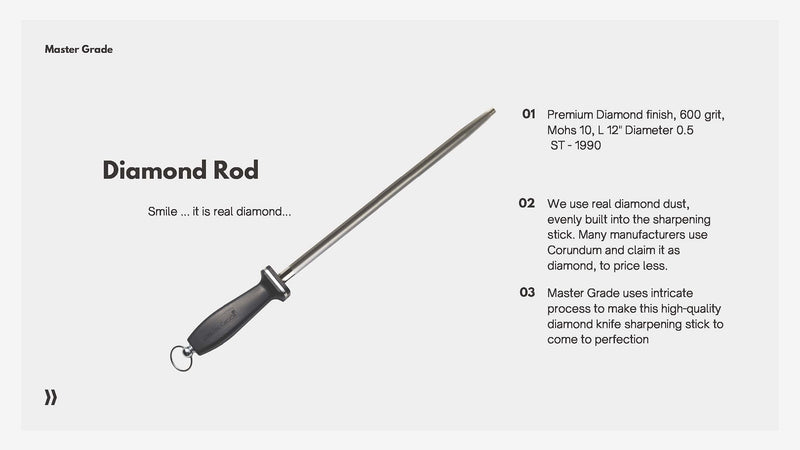 Impact Resistant Black Ceramic Finish Knife Sharpener Rod, Knife Honing Rod, knife sharpeners for kitchen knives L 11″ D 0.6” Black Ceramic 11" 8 Mohs