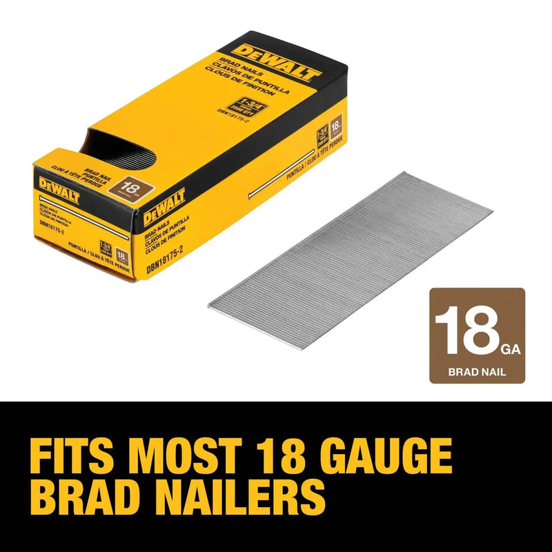 DEWALT 1-3/4 in. 18 Gauge Brad Nails (2,500 PK) (DBN18175-2)