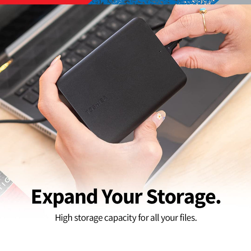 Toshiba Canvio Basics 2TB Portable External Hard Drive USB 3.0, Black - HDTB520XK3AA Contemporary