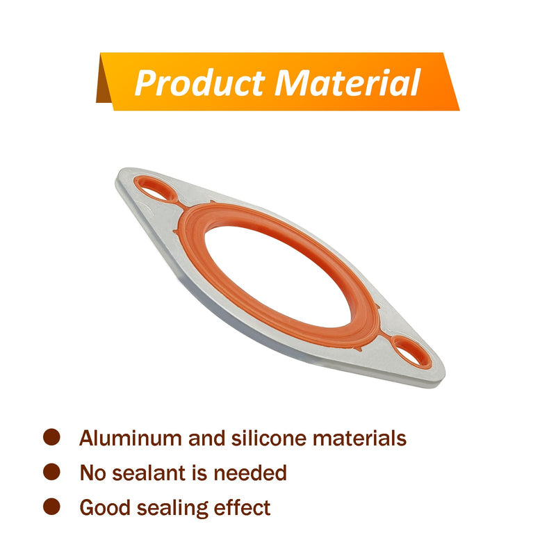 Thermostat Water Neck Housing Gasket - 1/8" Aluminum Carrier+Silicone Thermostat Water Neck Replacement for Chevy SBC BBC 265 283 305 327 350 383 396 400 427 454 472 500
