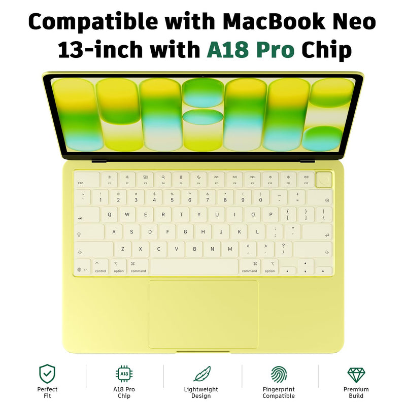 Glow in The Dark Keyboard Cover Skin for MacBook Neo 13 Inches A18 Pro | Glow at Night for Easy Typing, Silicone, US/ANSI Layout, Anti-Spill Dust Proof, Luminous Keyboard Protector Accessories White