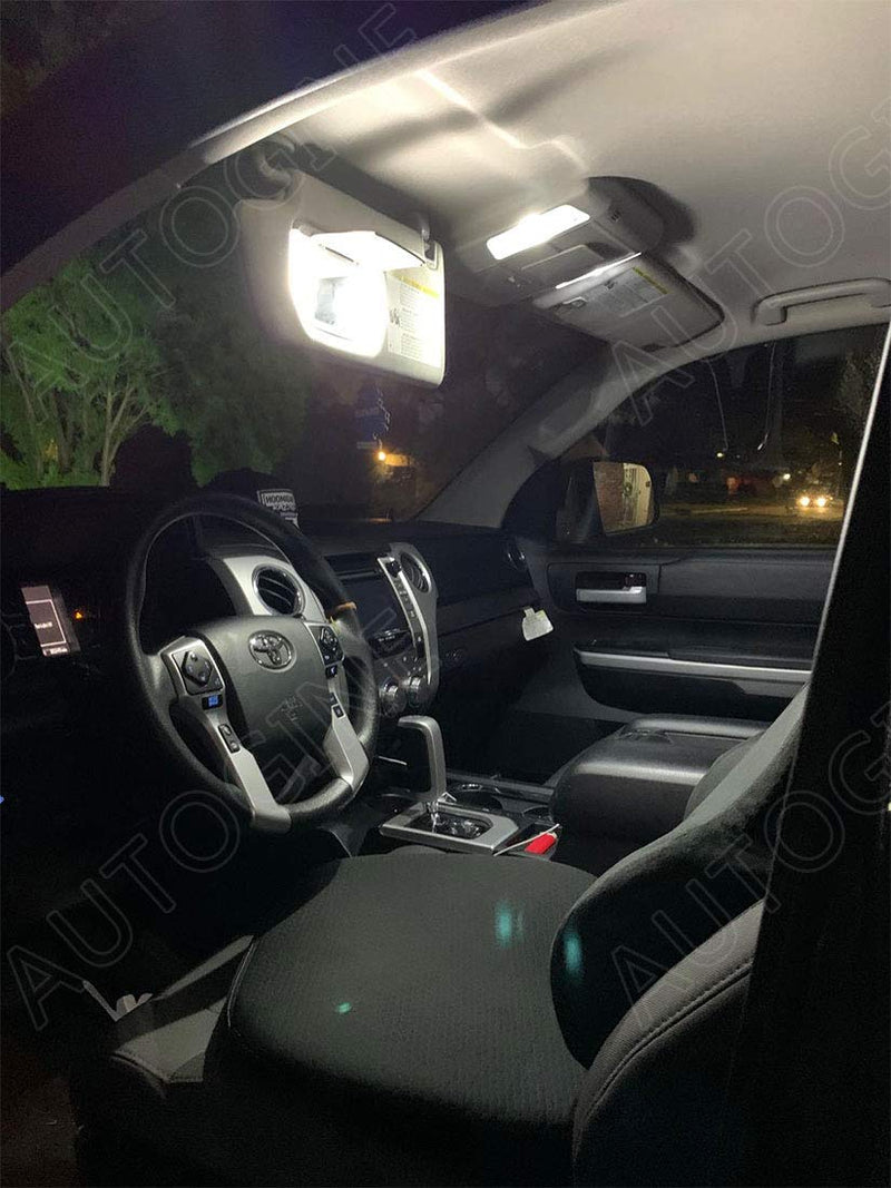 Super Bright 6000K White LED Interior Light Bulbs Kit Package for 2007-2019 2020 2021 Toyota Tundra + Install Tool